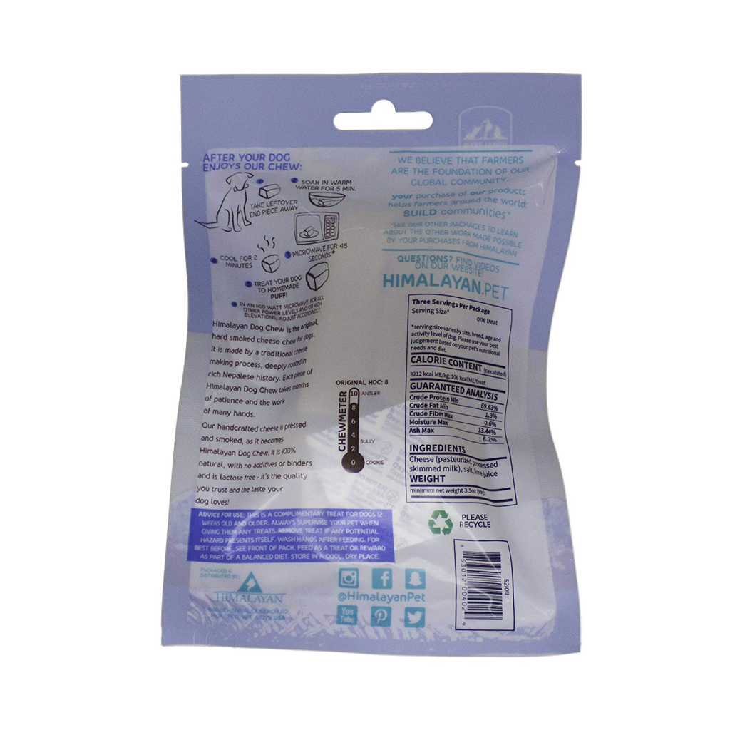 Himalayan Dog Chew package with ingredients