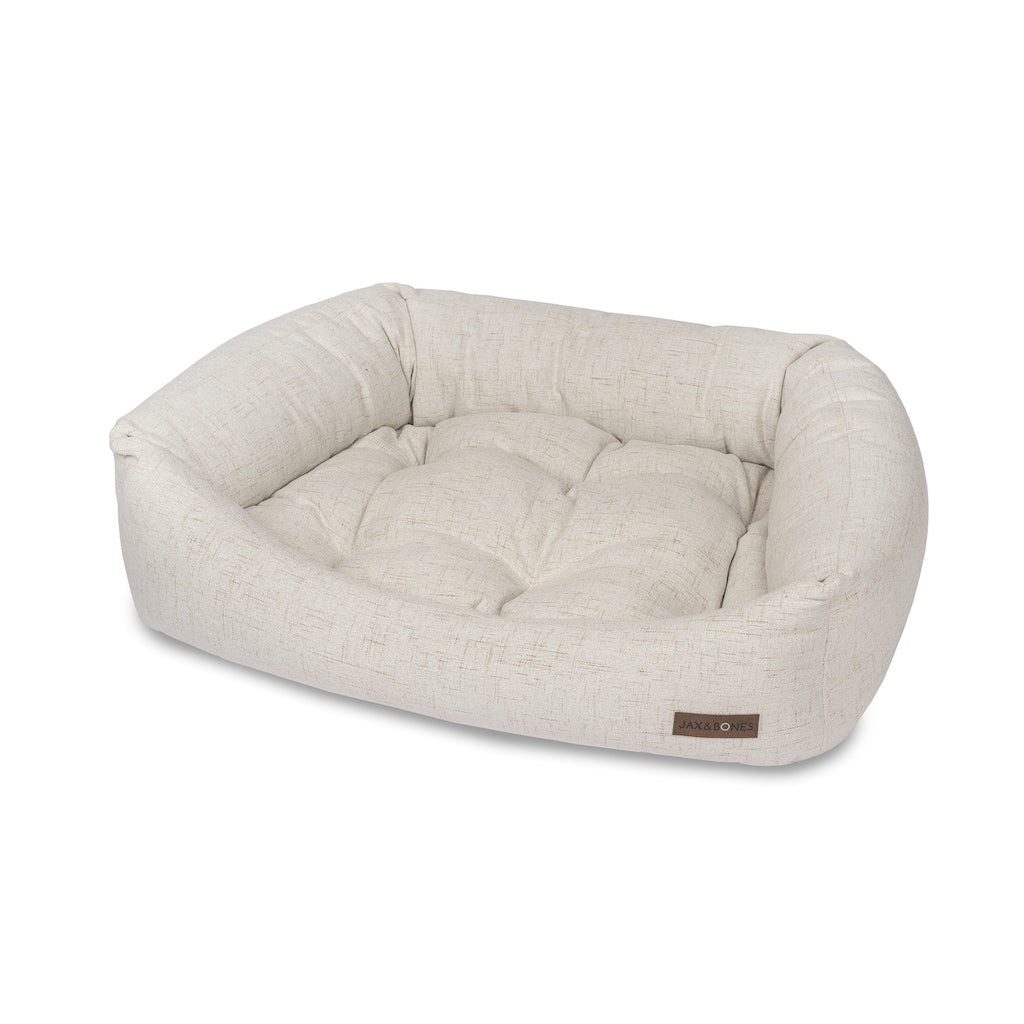 Jax & Bones Lark Standard Poly Blend Napper Dog Bed Ivory