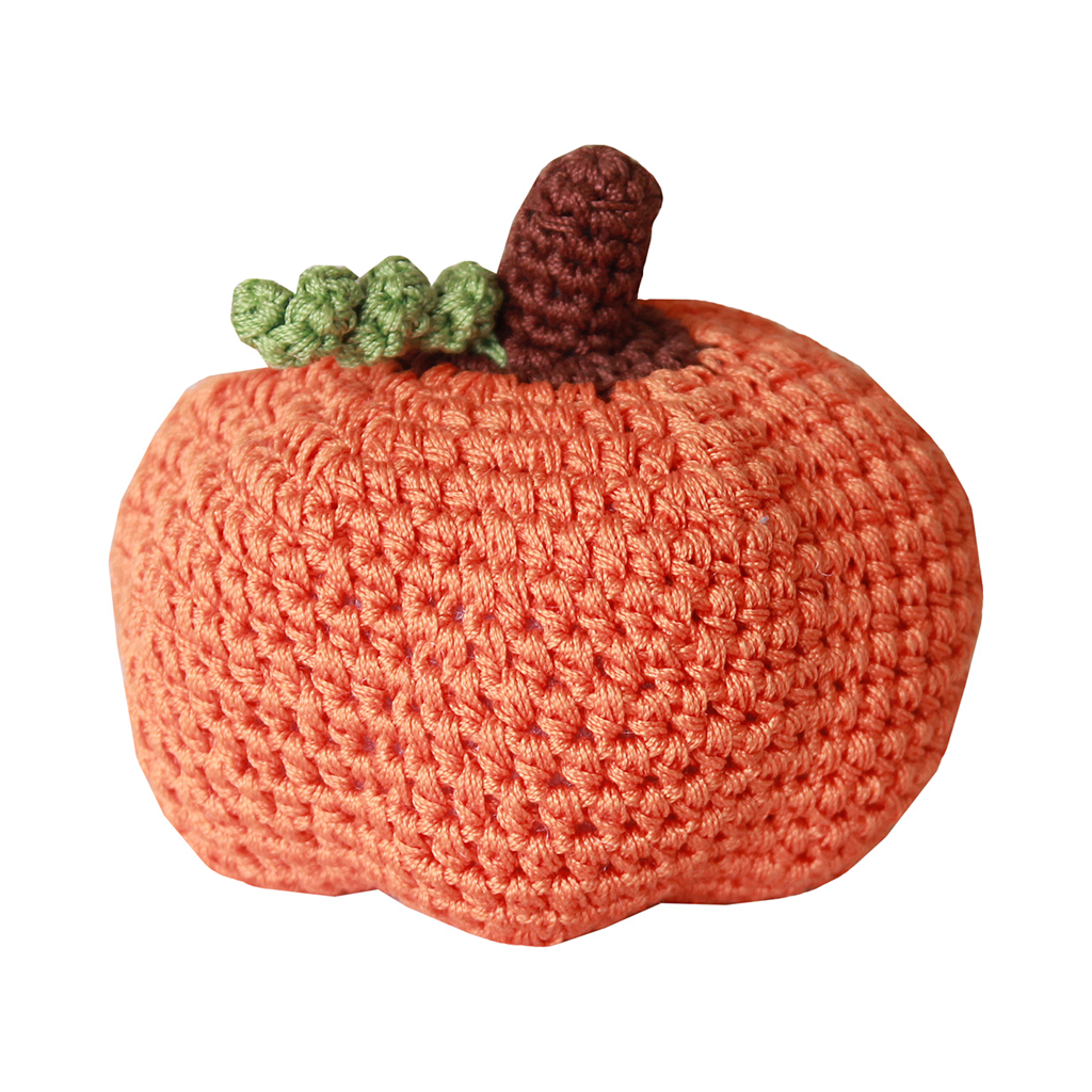 Pet Flys Knit Knacks Fall Pumpkin Dog Toy