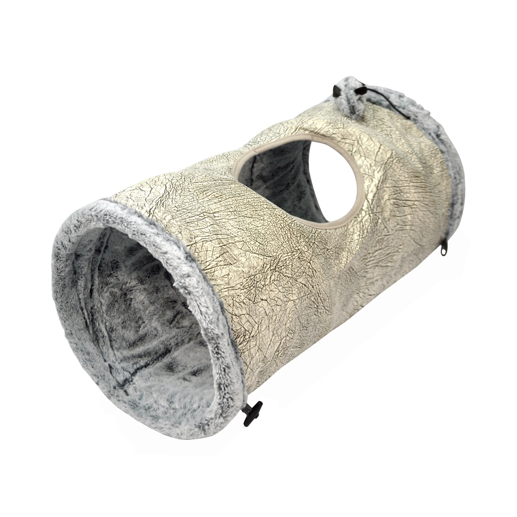 P.L.A.Y. Purr And Pounce Cat Tunnel Grey