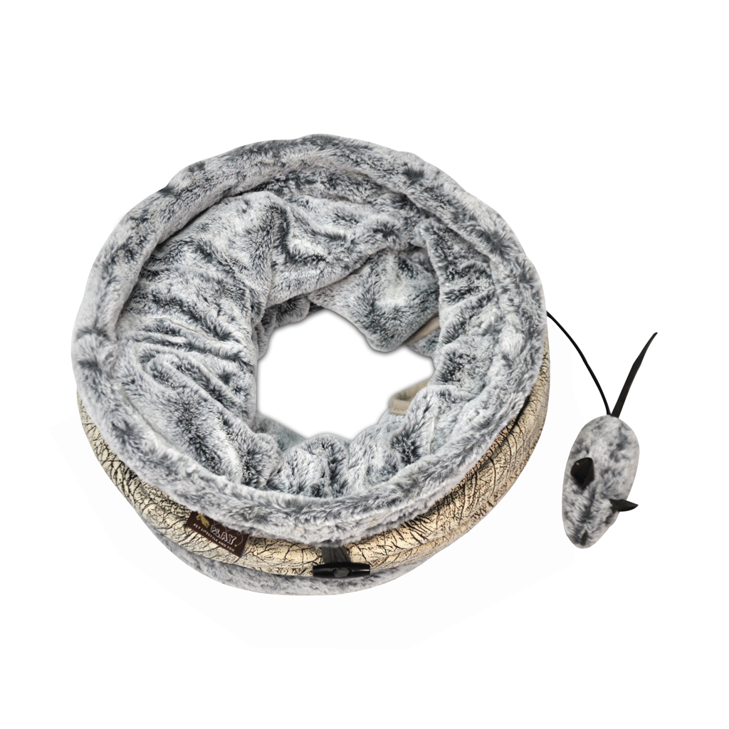 P.L.A.Y. Purr And Pounce Cat Tunnel Grey 3