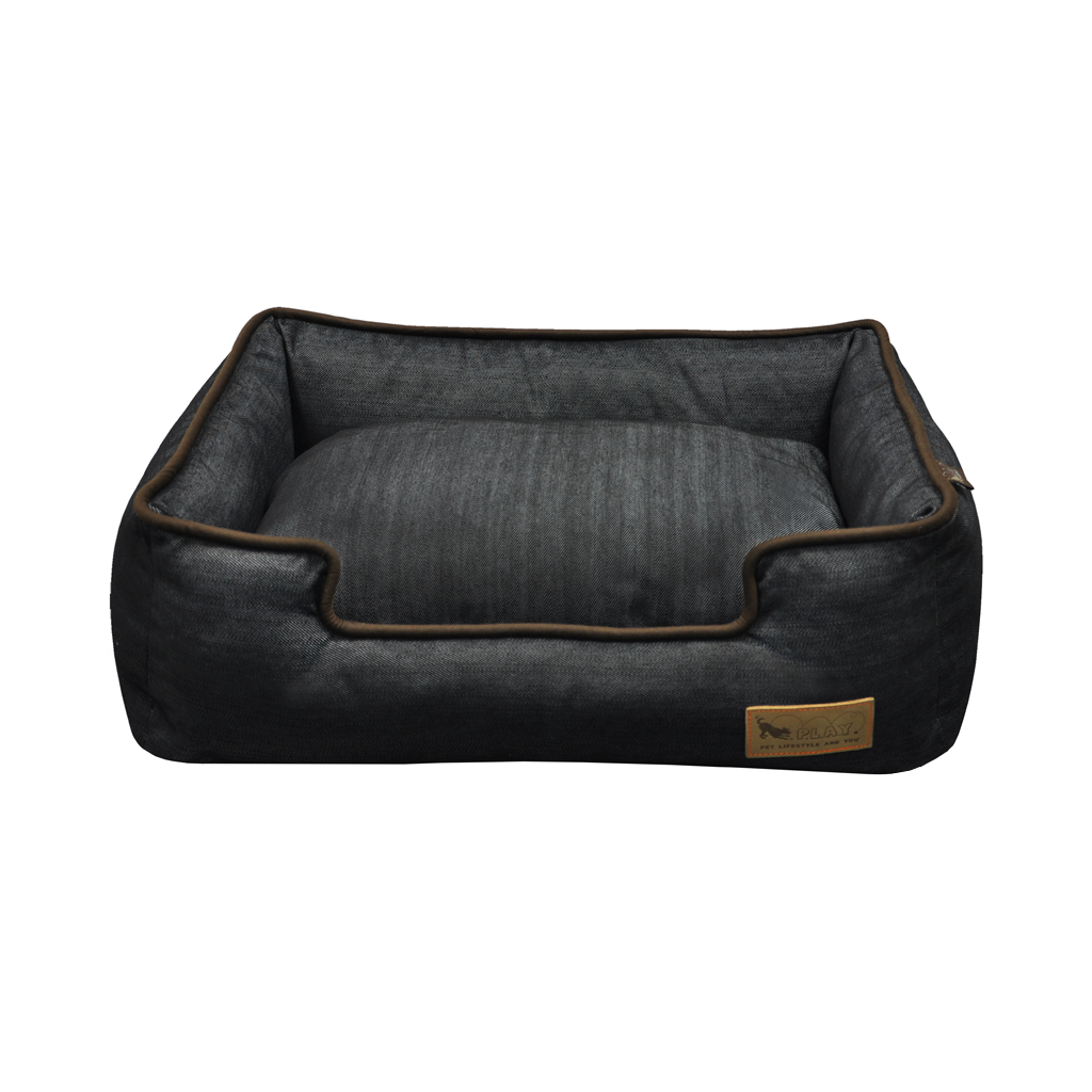 P.L.A.Y. Urban Denim Lounge Dog Bed Dark Chocolate 3