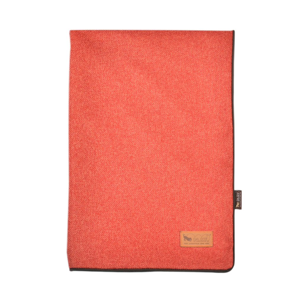 P.L.A.Y. Twill Luxe Cat and Dog Throw Orange/Red 3