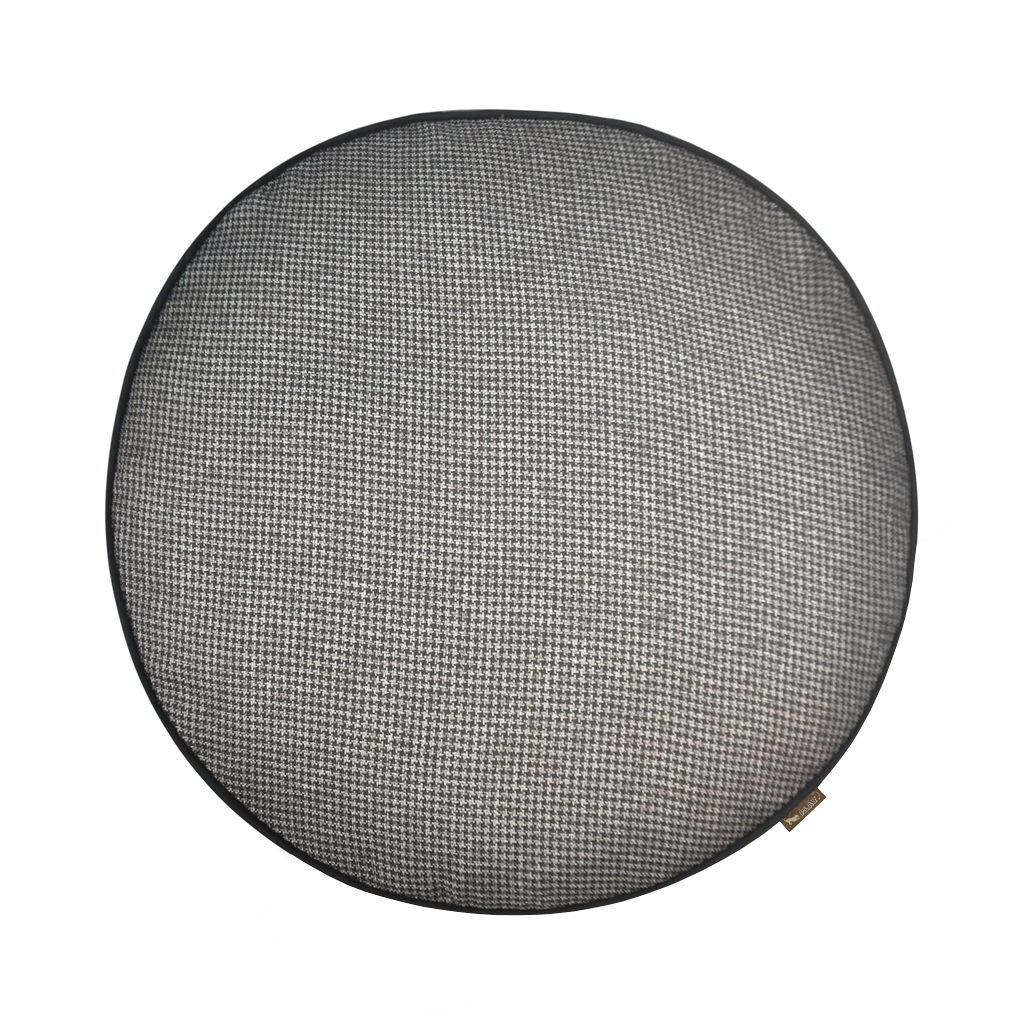 P.L.A.Y. Houndstooth Round Dog Bed Shadow Grey 3