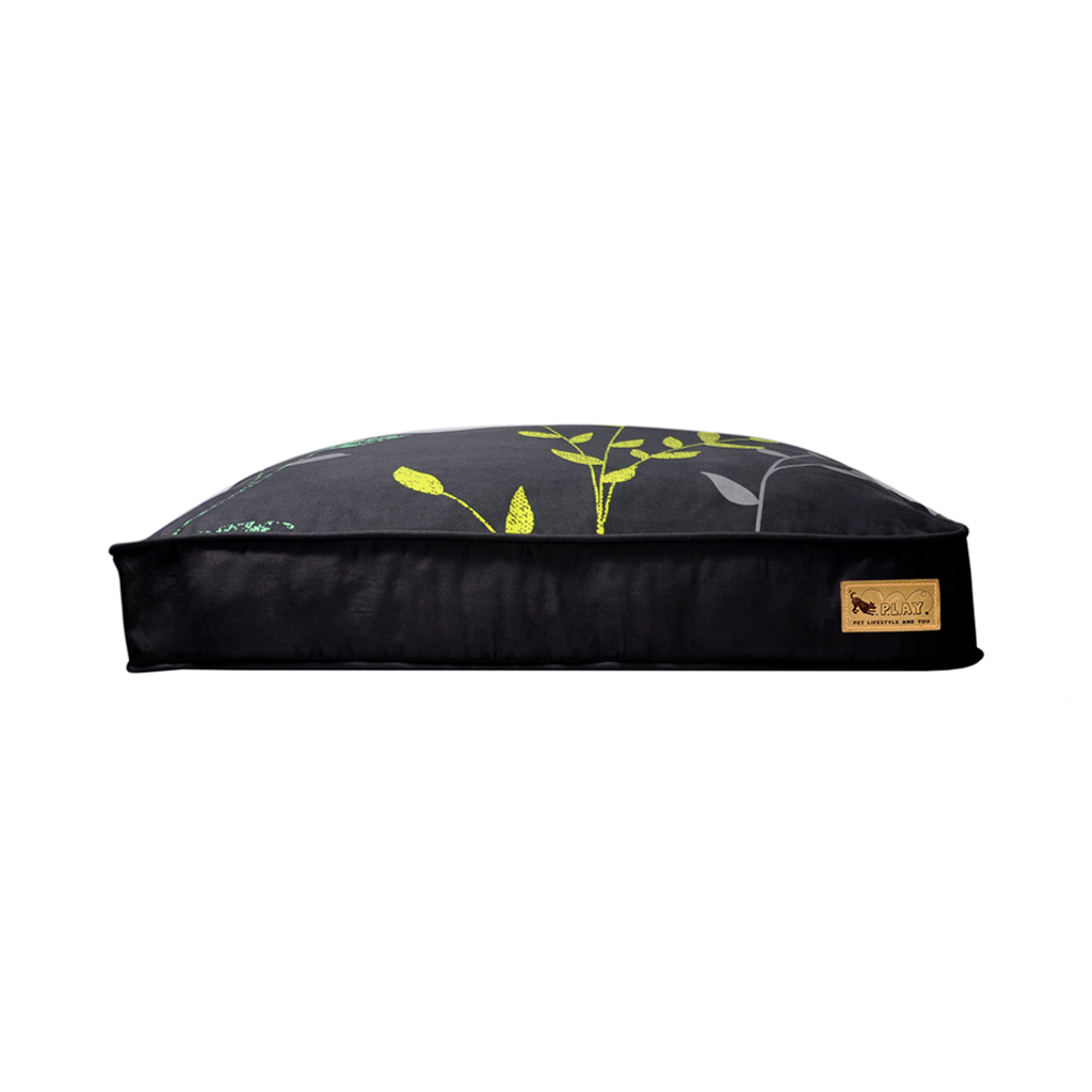P.L.A.Y. Greenery Rectangle Dog Bed Grey 2