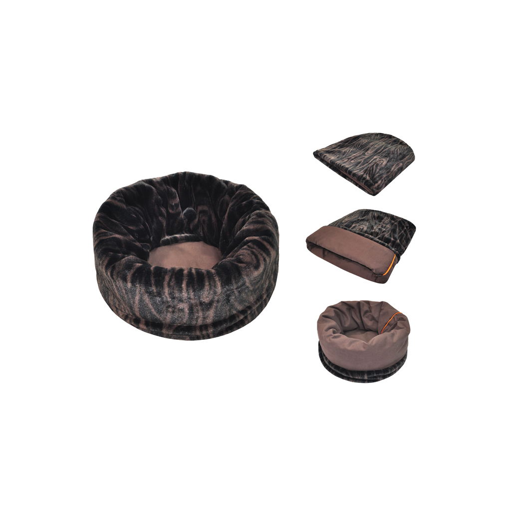 P.L.A.Y. Snuggle Cat and Dog Bed Truffle Brown