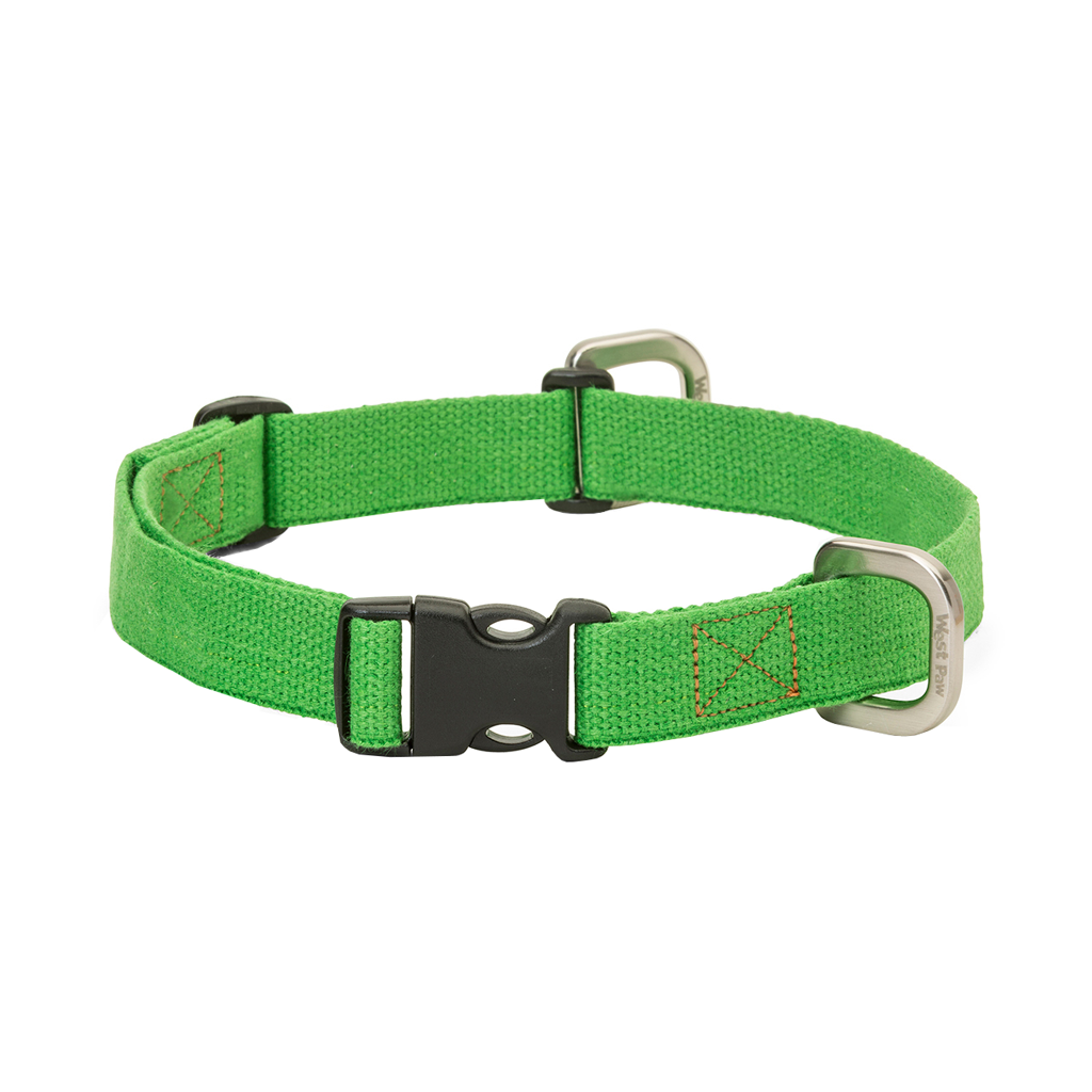 West Paw Strolls Dog Collar Green