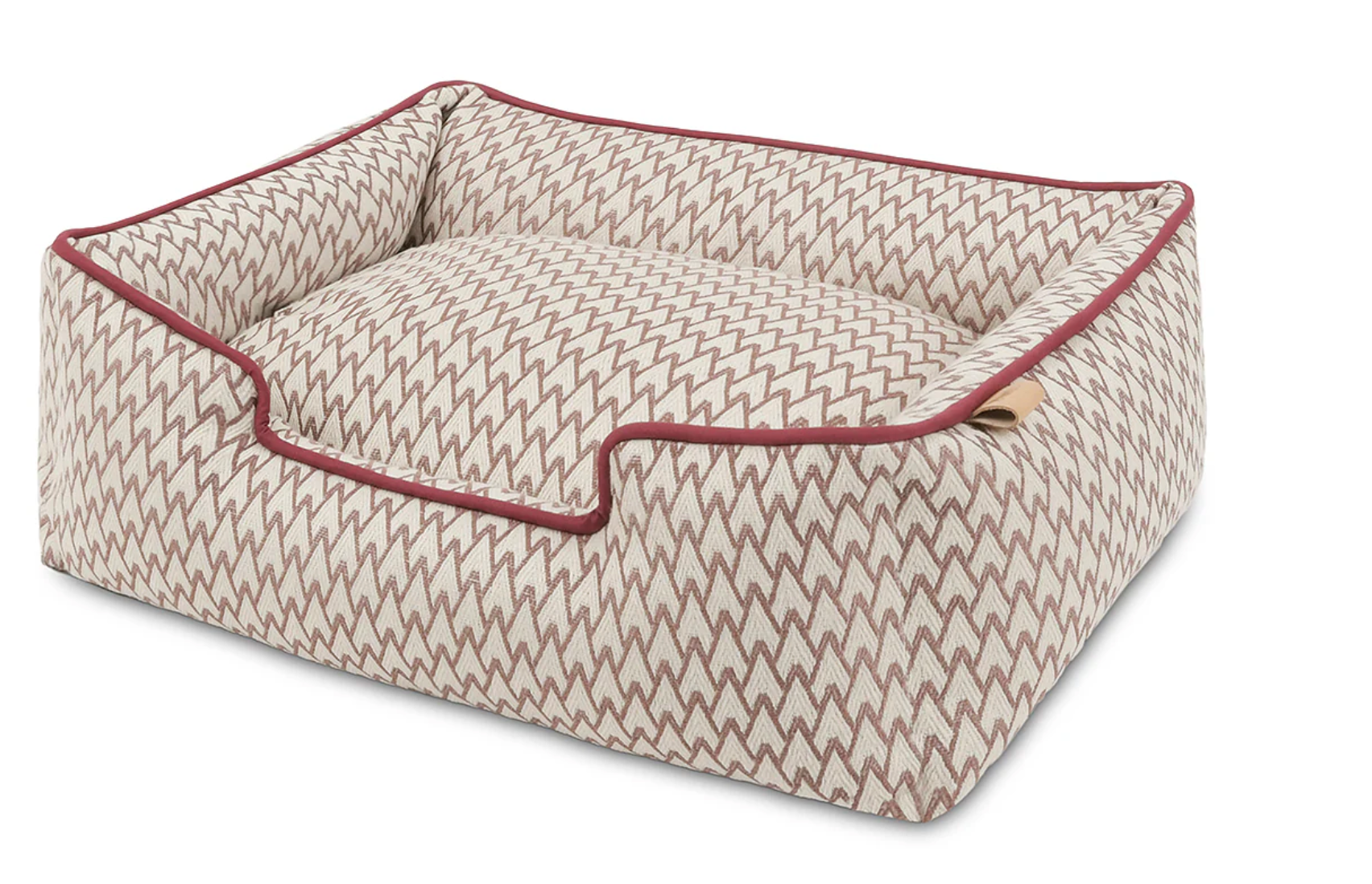 PLAY Vineyard Collection Cabernet Red dog bed - lounge style