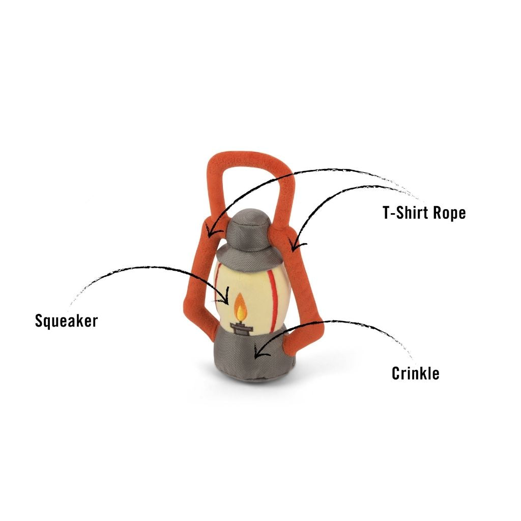 P.L.A.Y. Camp Corbin Dog Toy 5 Piece Set pack leader lantern