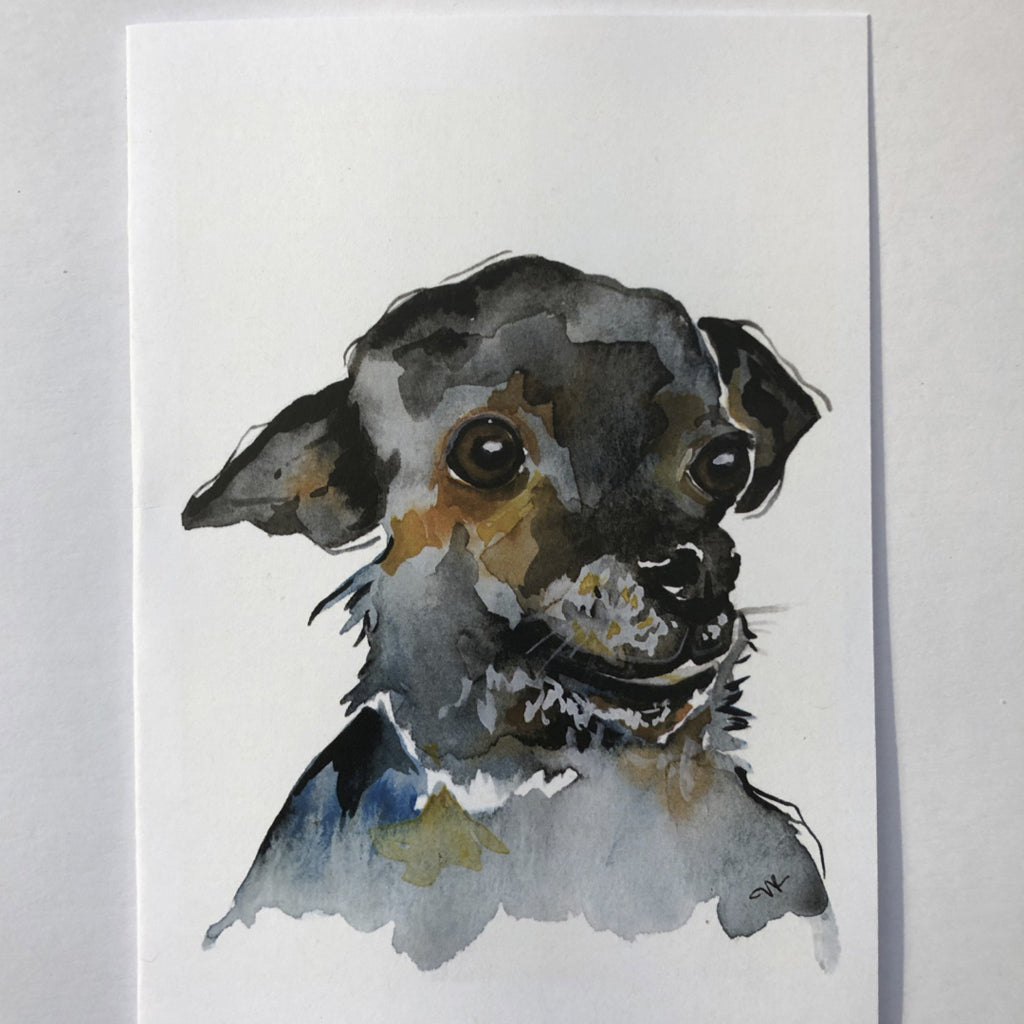4x5 Watercolor Dog Print Note Cards Chihuahua