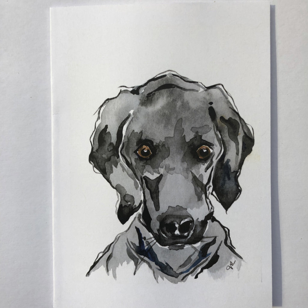 4x5 Watercolor Dog Print Note Cards Lab