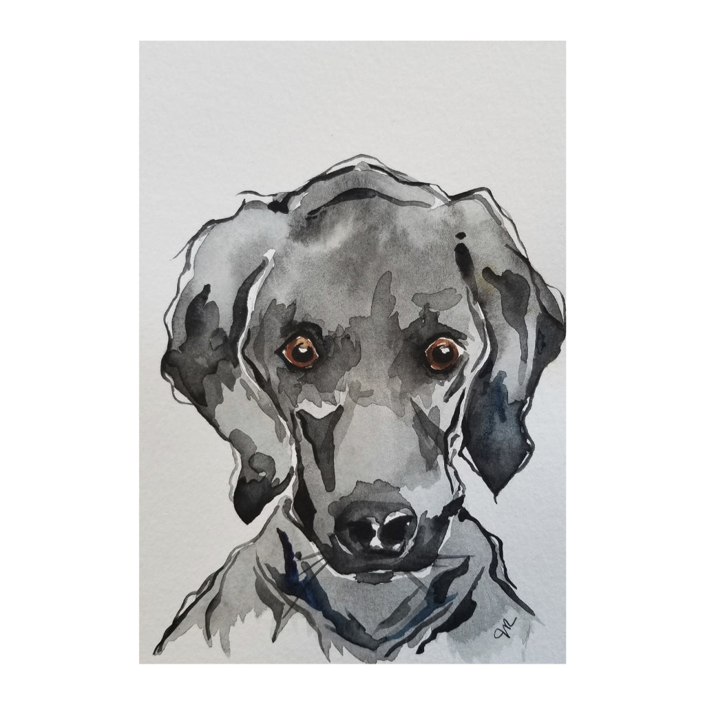 Watercolor Original Dog Portraits | Organic Pet Boutique