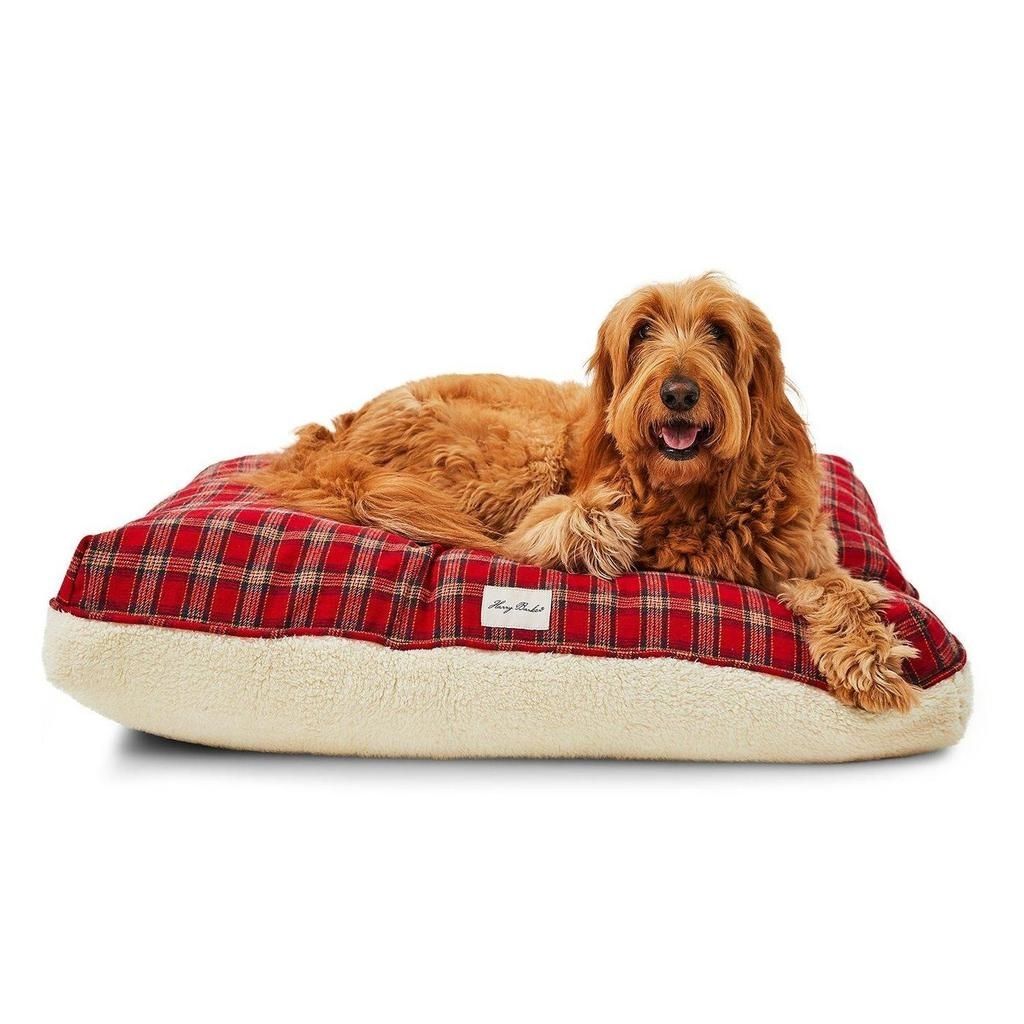 Harry Barker Plaid Sherpa Rectangle Dog Bed 2