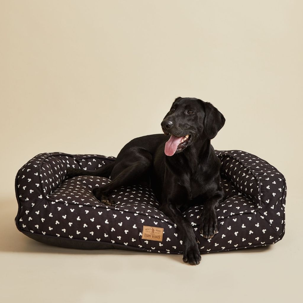 Harry Barker Modern Mickey Ortho Lounger Dog Bed black