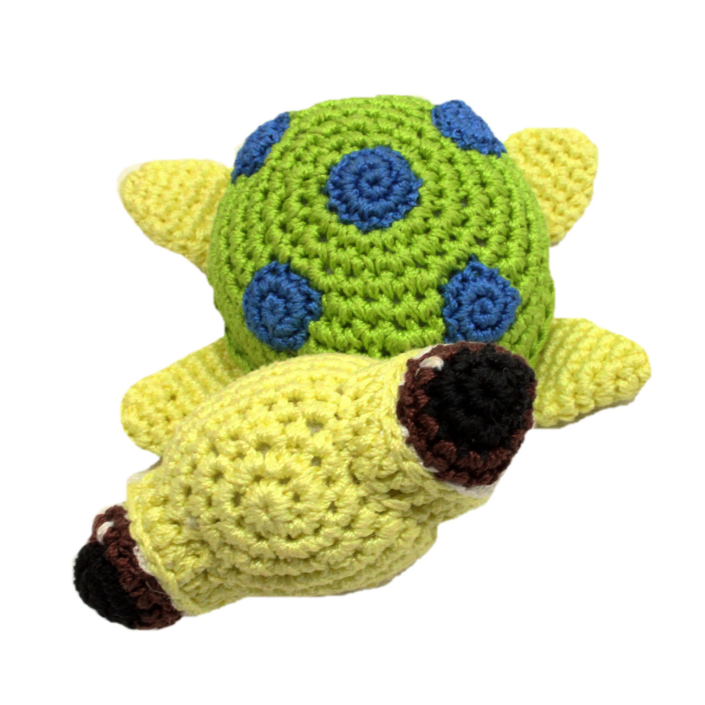 Pet Flys Knit Knacks Squish the Seaturtle Dog Toy 2