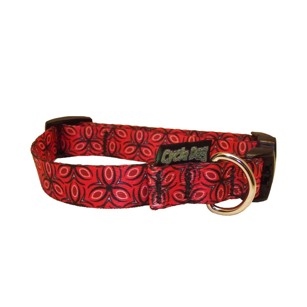 Cycle Dog Ecoweave Collar red triangles
