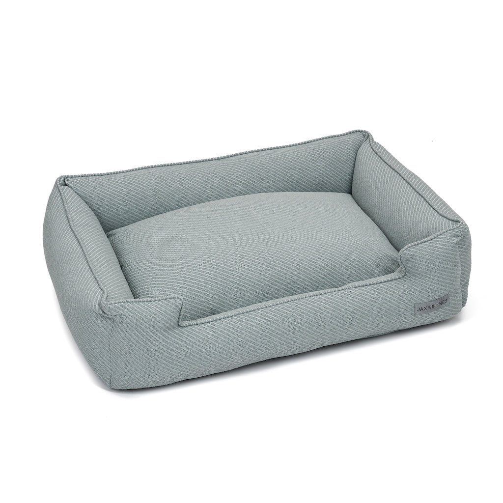 Jax & Bones Bailey Premium Textured Woven Lounge Dog Bed Mist