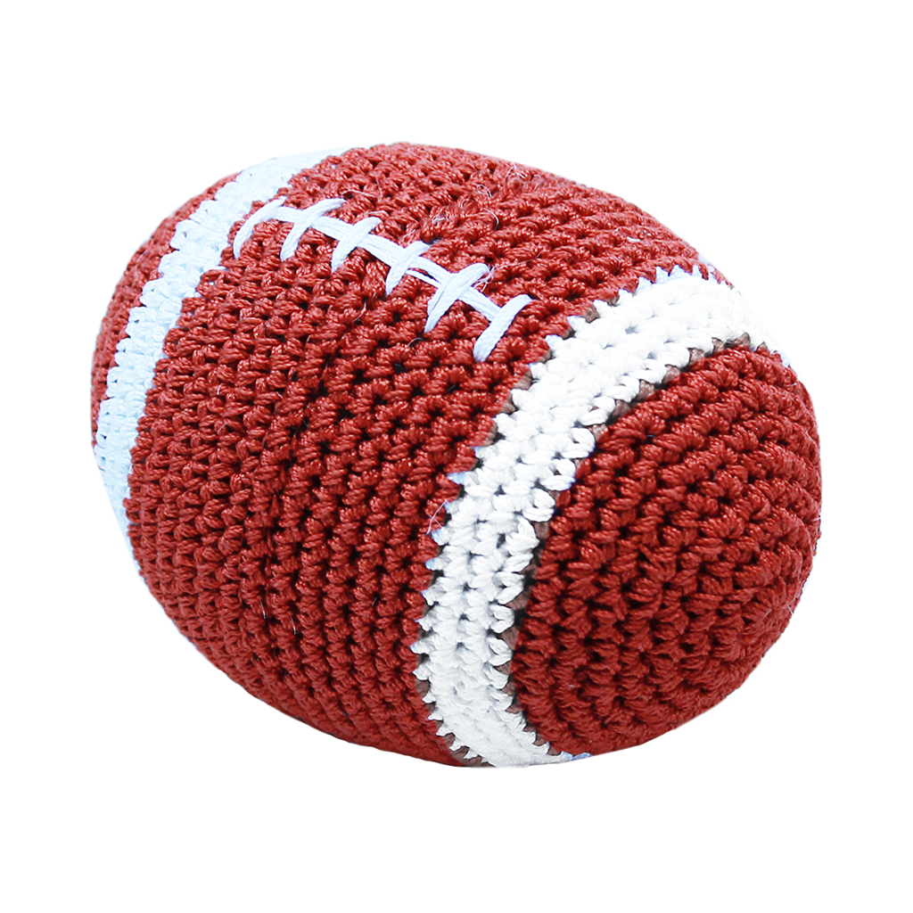 Pet Flys Knit Knacks Snap The Football Dog Toy