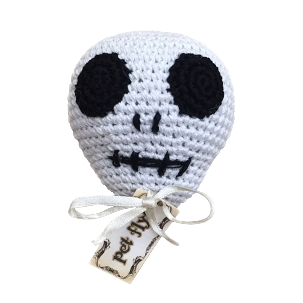 Pet Flys Knit Knacks Skully The Skull Dog Toy