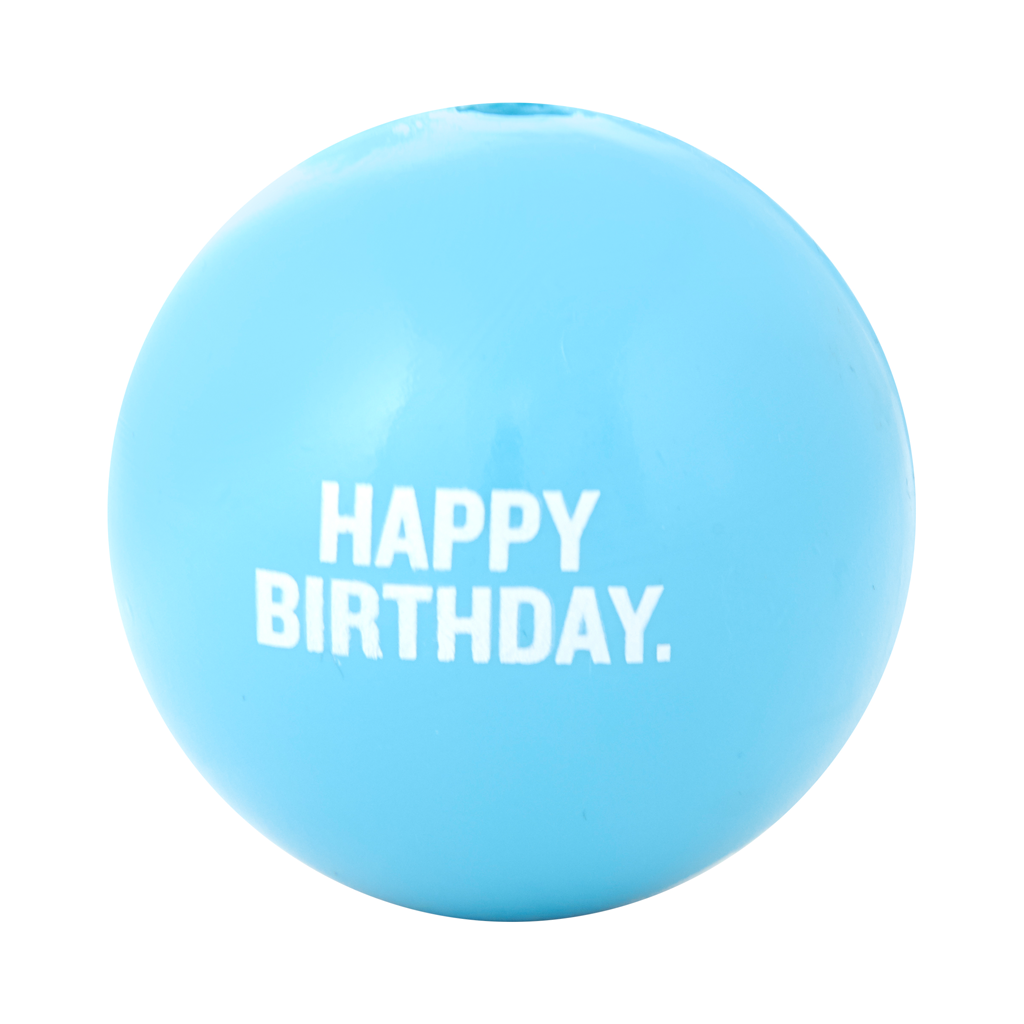 Planet Dog Orbee Tuff Happy Birthday Ball Toy Blue