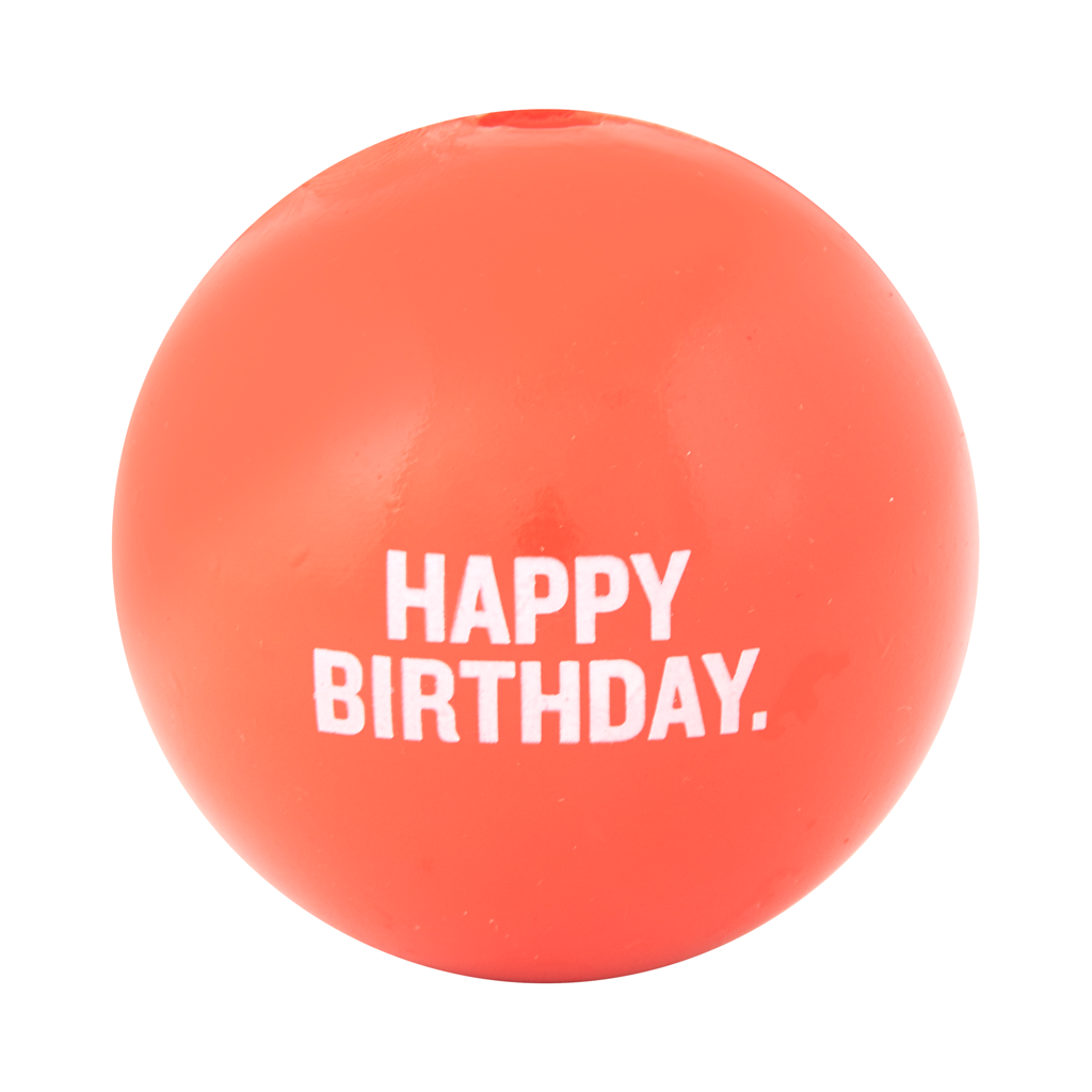 Planet Dog Orbee Tuff Happy Birthday Ball Toy Orange
