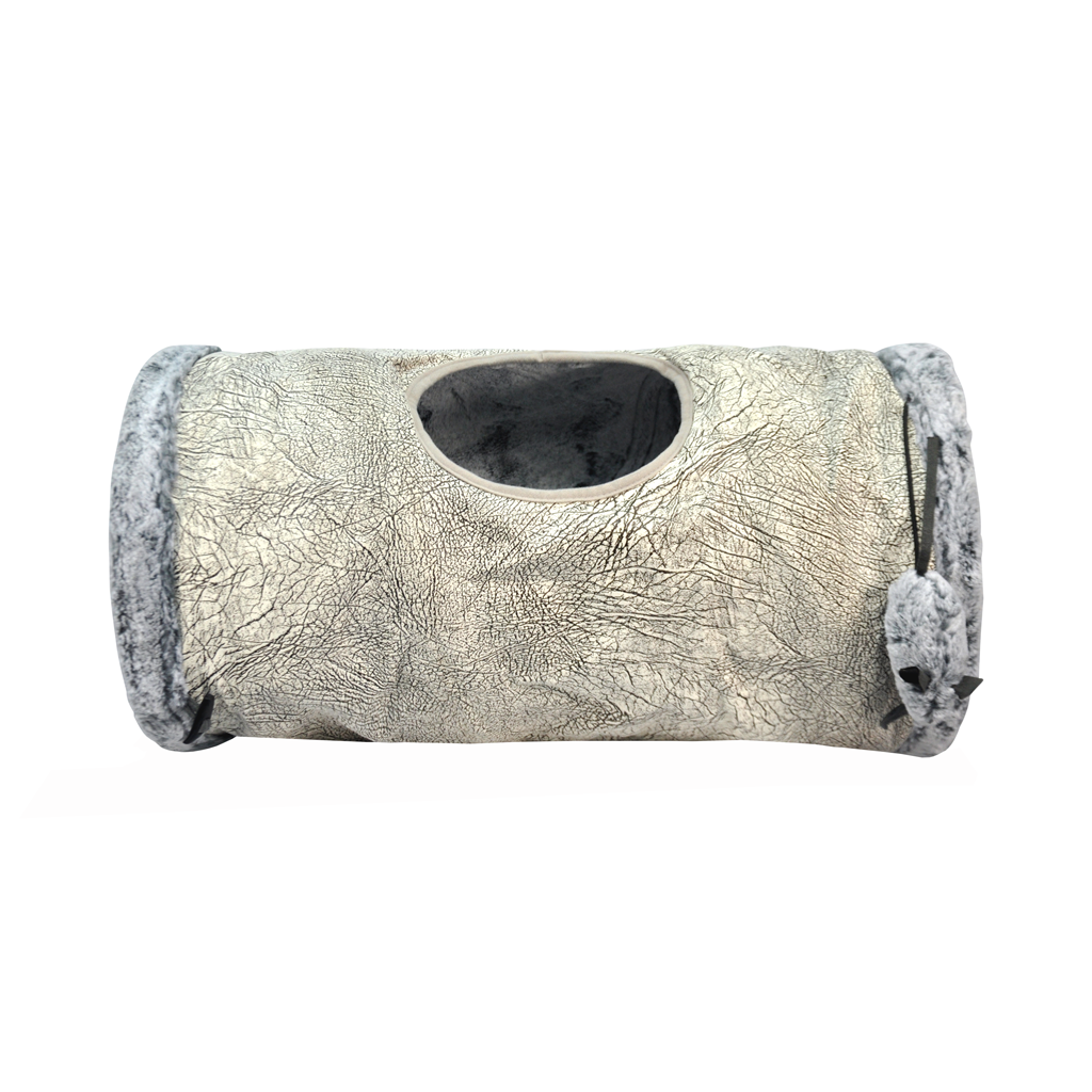 P.L.A.Y. Purr And Pounce Cat Tunnel Grey 4