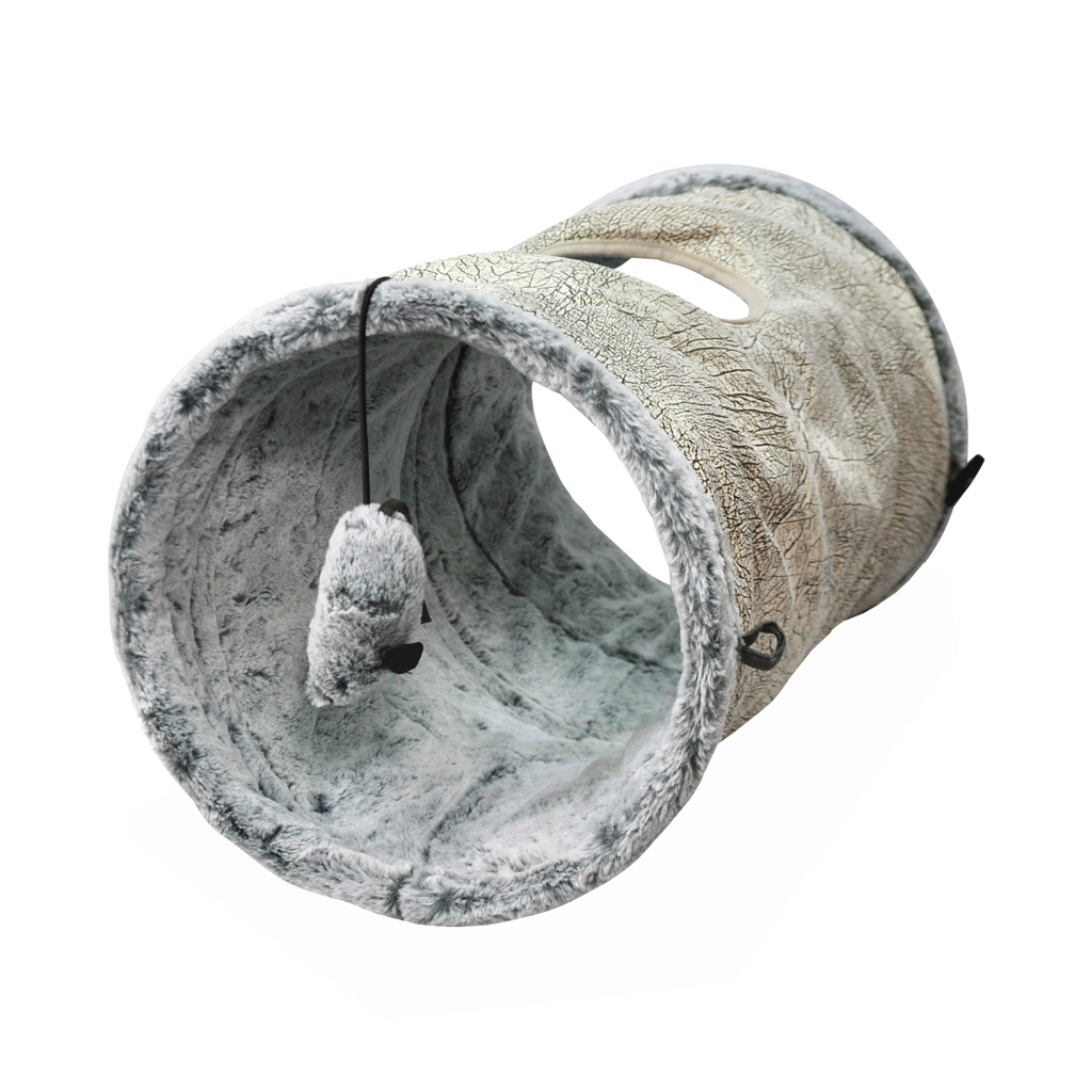 P.L.A.Y. Purr And Pounce Cat Tunnel Grey 6