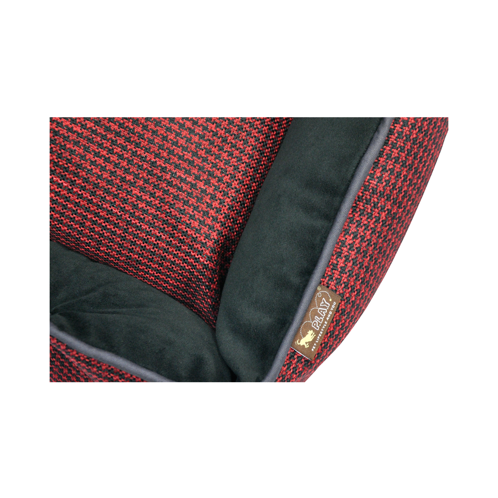 P.L.A.Y. Houndstooth Lounge Dog Bed Cayenne Red 4