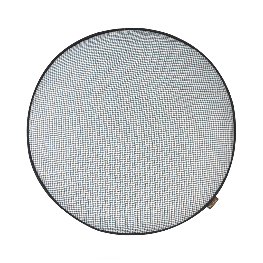 P.L.A.Y. Houndstooth Round Dog Bed Light Blue 3