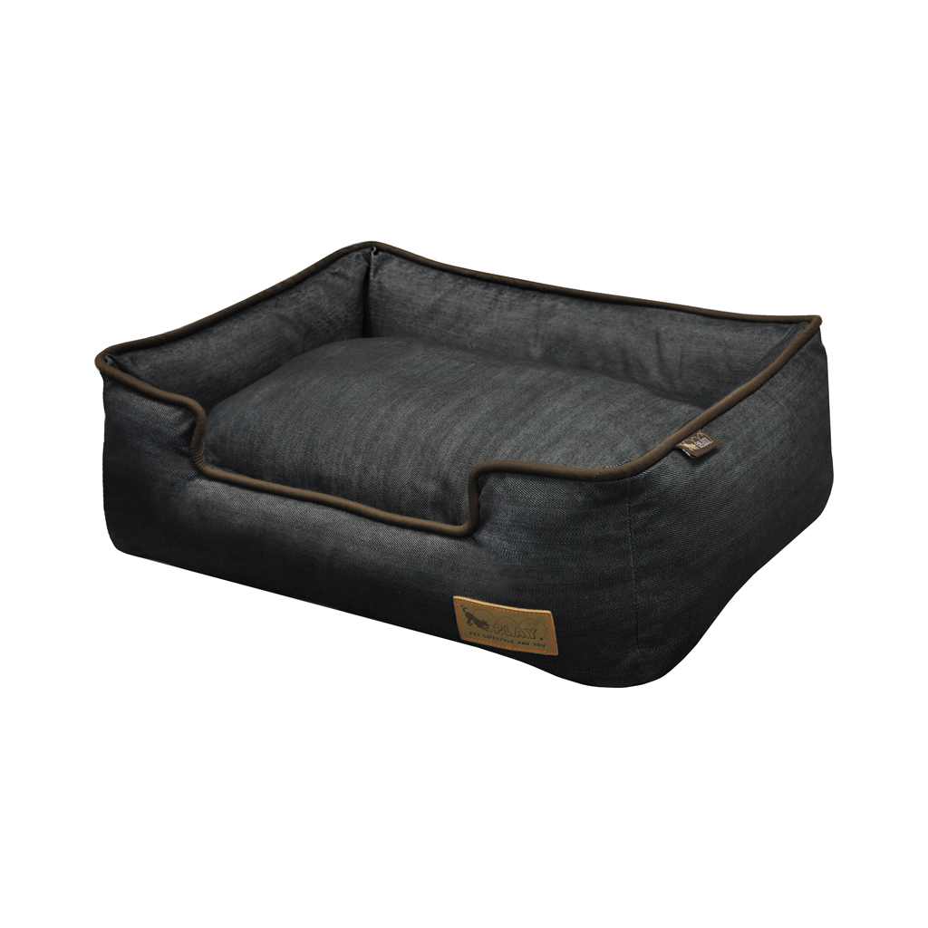 P.L.A.Y. Urban Denim Lounge Dog Bed Dark Chocolate