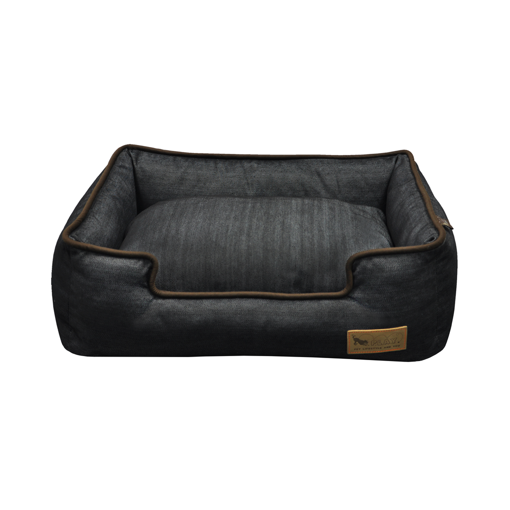 P.L.A.Y. Urban Denim Lounge Dog Bed Dark Chocolate 2