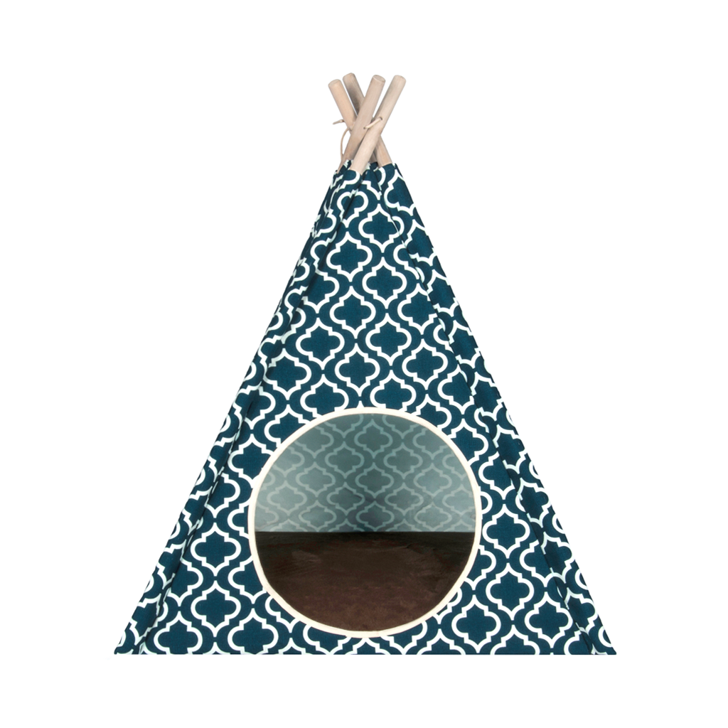 P.L.A.Y. Moroccan Pet Cat and Dog Teepee Navy