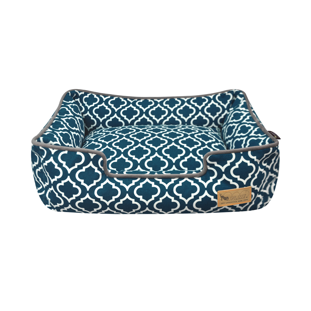 P.L.A.Y. Moroccan Lounge Dog Bed navy3