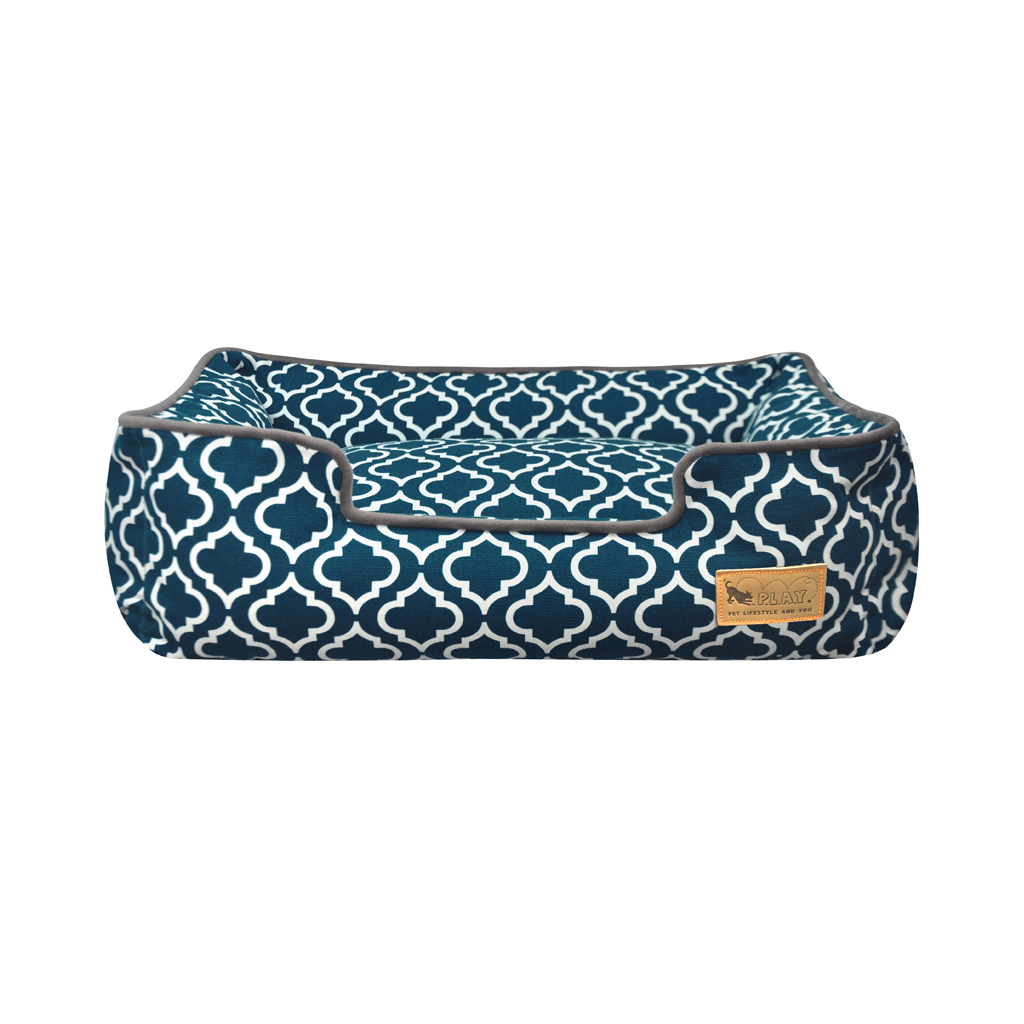 P.L.A.Y. Moroccan Lounge Dog Bed navy2