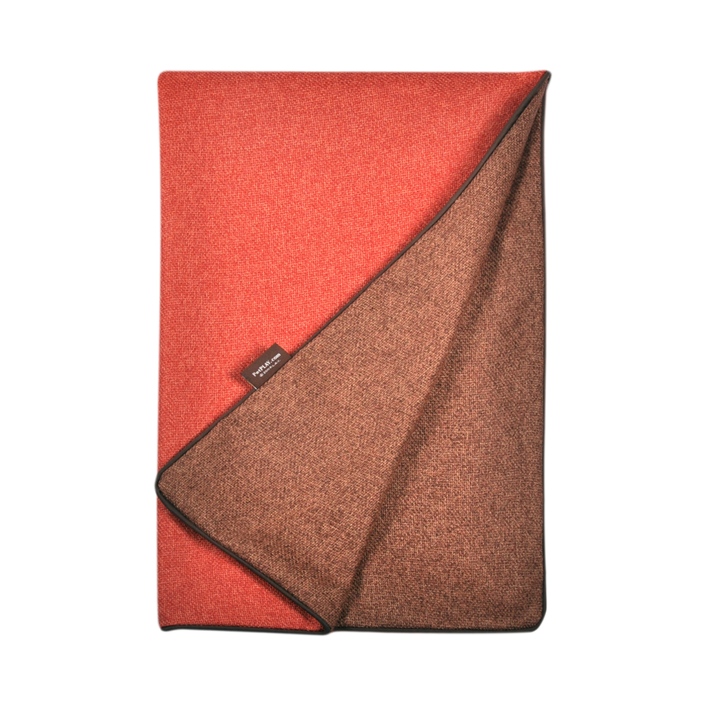 P.L.A.Y. Twill Luxe Cat and Dog Throw Orange/Red 2
