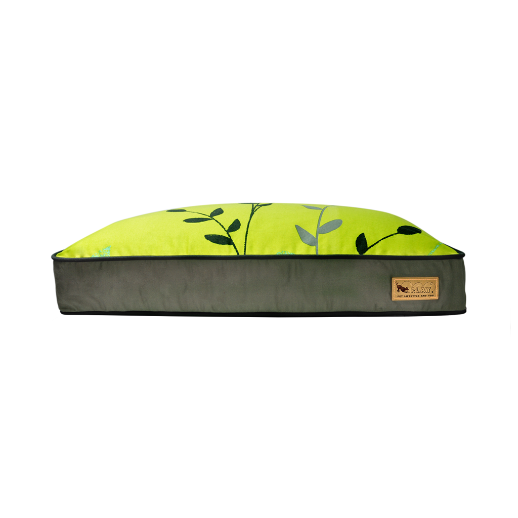 P.L.A.Y. Greenery Rectangle Dog Bed Green 2