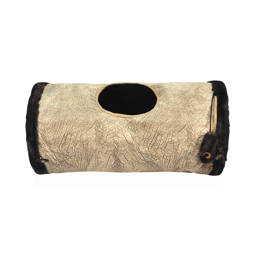 P.L.A.Y. Purr And Pounce Cat Tunnel Brown 4