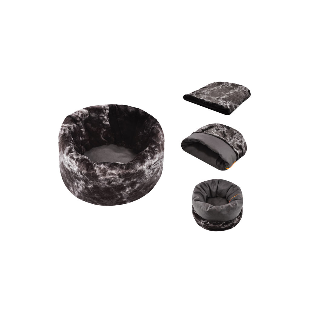 Cat or Dog Cave Bed Charcoal Grey