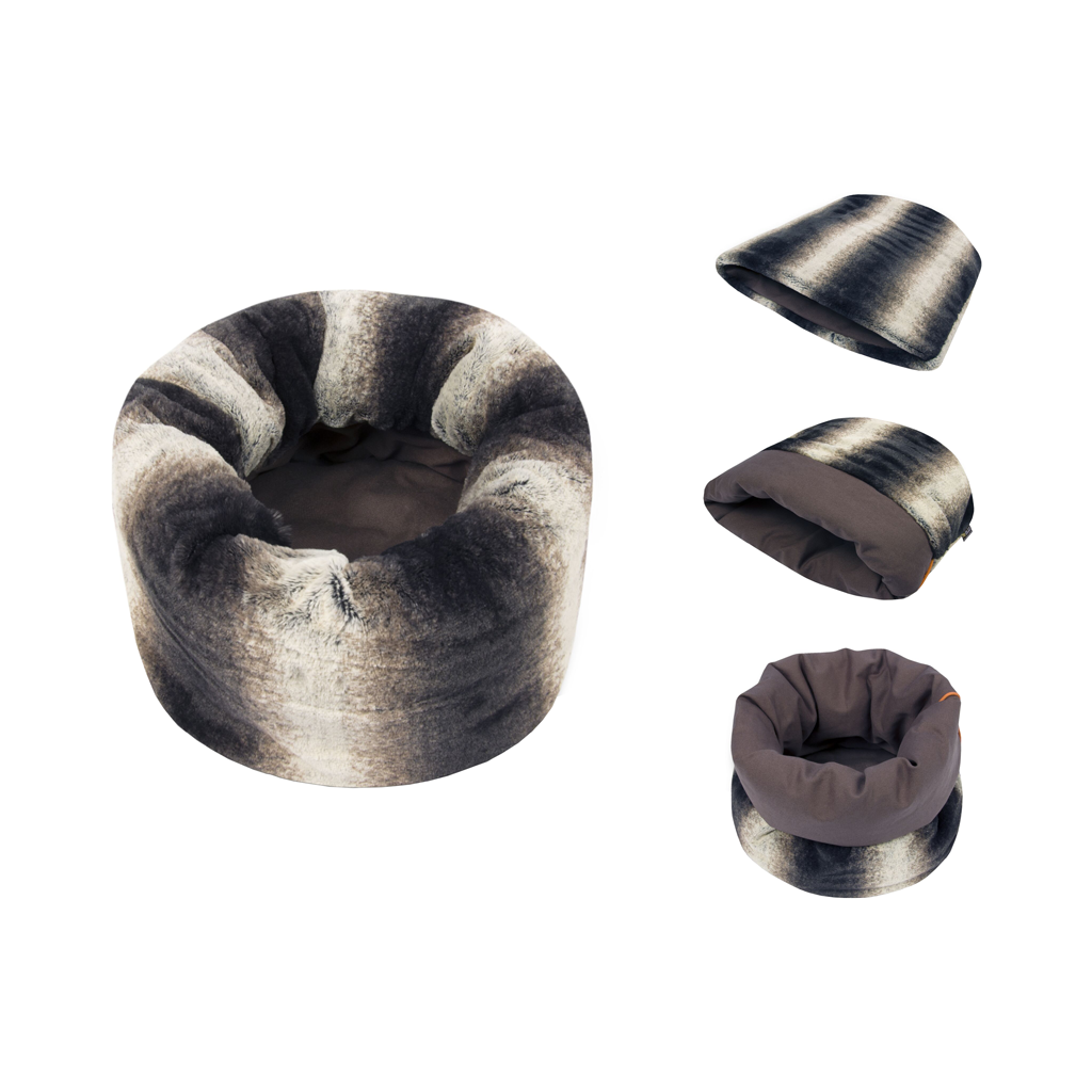 P.L.A.Y. Snuggle Cat and Dog Bed Graphite Black